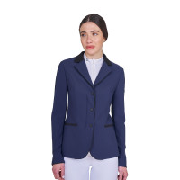 Veste de concours Equestro femme zippée et boutonnée Marine blazer Bleu marine