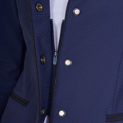 Veste de concours Equestro femme zippée et boutonnée Marine blazer Bleu marine