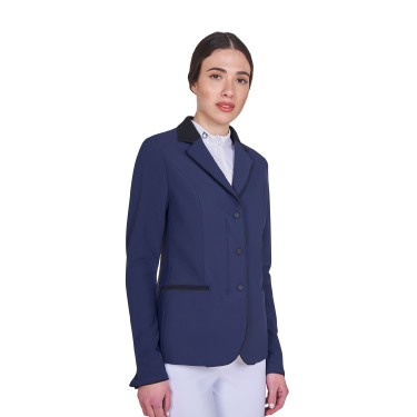 Veste de concours Equestro femme zippée et boutonnée Marine blazer Bleu marine