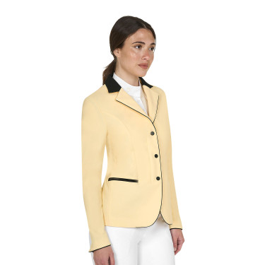 Veste de concours Equestro femme zippée et boutonnée Soleil Orange