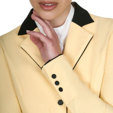 Veste de concours Equestro femme zippée et boutonnée Soleil Orange