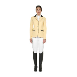 Veste de concours Equestro femme zippée et boutonnée Soleil Orange