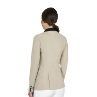 Veste de concours Equestro femme Monogram trois boutons Oxford tan Rose Veste de concours Equestro femme Monogram trois boutons Oxford tan Rose