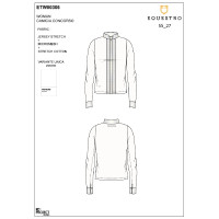 Polo de concours Equestro femme à col chemise Blanc