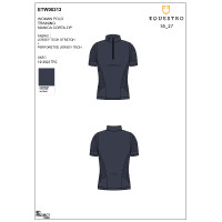 T-shirt Equestro femme d’entraînement en tissu technique micro-perforé Marine blazer Bleu marine T-shirt Equestro femme d’entraînement en tissu technique micro-perforé Marine blazer Bleu marine