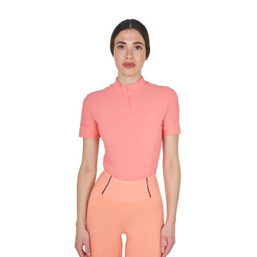 T-shirt Equestro femme d’entraînement en tissu technique micro-perforé Fleur du désert Rose T-shirt Equestro femme d’entraînement en tissu technique micro-perforé Fleur du désert Rose