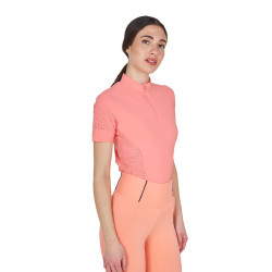 T-shirt Equestro femme d’entraînement en tissu technique micro-perforé Fleur du désert Rose T-shirt Equestro femme d’entraînement en tissu technique micro-perforé Fleur du désert Rose