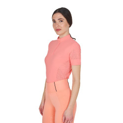 T-shirt Equestro femme d’entraînement en tissu technique micro-perforé Fleur du désert Rose T-shirt Equestro femme d’entraînement en tissu technique micro-perforé Fleur du désert Rose