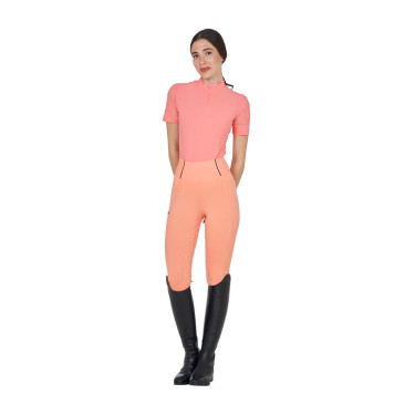 T-shirt Equestro femme d’entraînement en tissu technique micro-perforé Fleur du désert Rose T-shirt Equestro femme d’entraînement en tissu technique micro-perforé Fleur du désert Rose