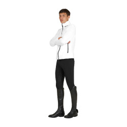 Veste Softshell Equestro homme logo au dos Blanc