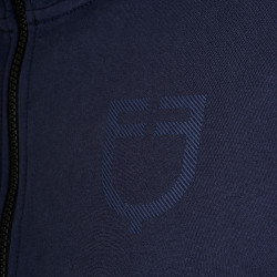 Sweat à capuche Equestro homme à capuche réglable avec fermeture éclair Marine blazer Bleu marine