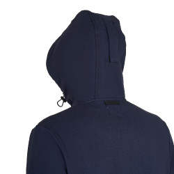 Sweat à capuche Equestro homme à capuche réglable avec fermeture éclair Marine blazer Bleu marine