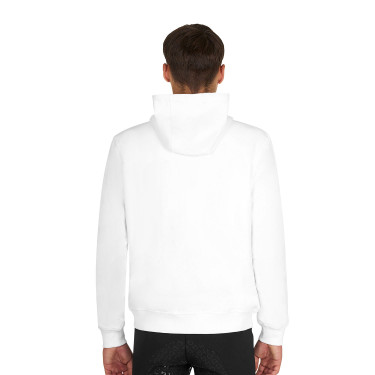 Sweat à capuche Equestro homme à capuche réglable avec fermeture éclair Blanc Sweat à capuche Equestro homme à capuche réglable avec fermeture éclair Blanc