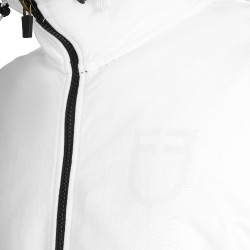 Sweat à capuche Equestro homme à capuche réglable avec fermeture éclair Blanc