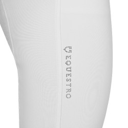 Pantalon Equestro femme full grip taille haute logo en strass Blanc Pantalon Equestro femme full grip taille haute logo en strass Blanc