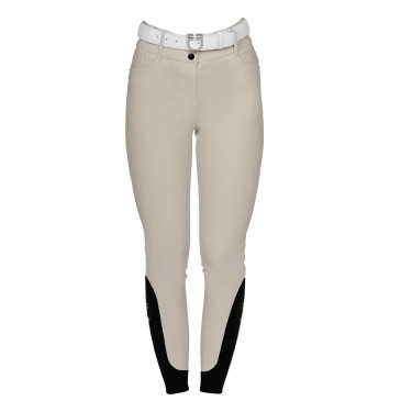 Pantalon Equestro femme full grip taille haute logo en strass Oxford tan Rose Pantalon Equestro femme full grip taille haute logo en strass Oxford tan Rose