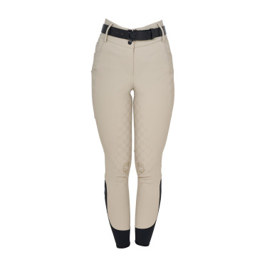 Pantalon Equestro taille haute monogramme femme Oxford tan Rose Pantalon Equestro taille haute monogramme femme Oxford tan Rose
