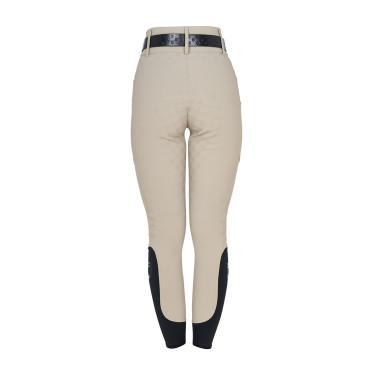 Pantalon Equestro taille haute monogramme femme Oxford tan Rose Pantalon Equestro taille haute monogramme femme Oxford tan Rose
