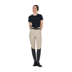 Pantalon Equestro taille haute monogramme femme Oxford tan Rose Pantalon Equestro taille haute monogramme femme Oxford tan Rose
