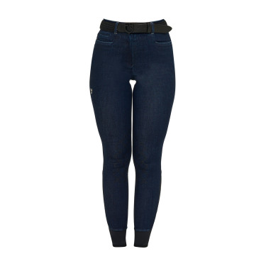 Pantalon Equestro femme en denim Blue denim Pantalon Equestro femme en denim Blue denim