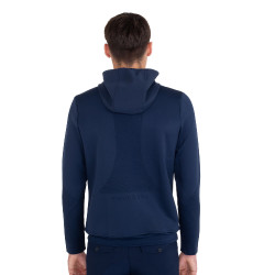 Sweat technique Equestro homme avec capuche et empiècements en micro mesh Marine blazer Bleu marine Sweat technique Equestro homme avec capuche et empiècements en micro mesh Marine blazer Bleu marine