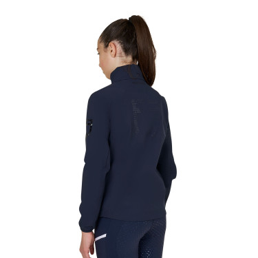 Veste Softshell Equestro enfant unisexe logo au dos Marine blazer Bleu marine