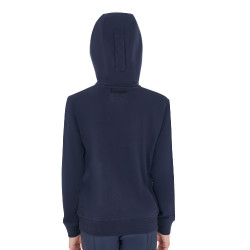 Sweat à capuche Equestro zippé unisexe pour enfants Marine blazer Bleu marine
