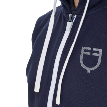 Sweat à capuche Equestro zippé unisexe pour enfants Marine blazer Bleu marine Sweat à capuche Equestro zippé unisexe pour enfants Marine blazer Bleu marine