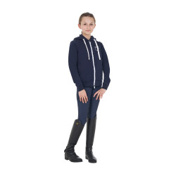 Sweat à capuche Equestro zippé unisexe pour enfants Marine blazer Bleu marine