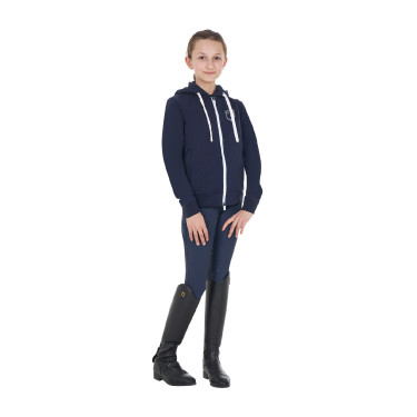 Sweat à capuche Equestro zippé unisexe pour enfants Marine blazer Bleu marine