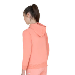 Sweat à capuche Equestro zippé unisexe pour enfants Fleur du désert Rose