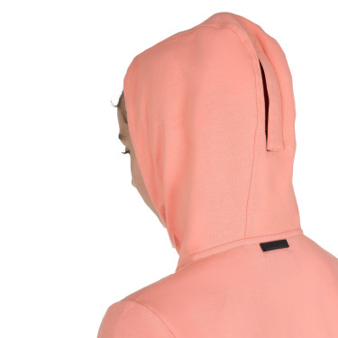 Sweat à capuche Equestro zippé unisexe pour enfants Fleur du désert Rose