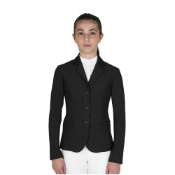 Veste de concours Equestro enfant unisexe zippée et à boutons Noir