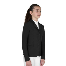 Veste de concours Equestro enfant unisexe zippée et à boutons Noir