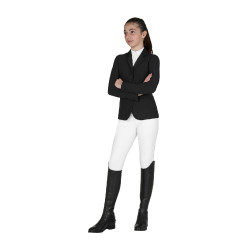Veste de concours Equestro enfant unisexe zippée et à boutons Noir