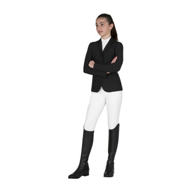Veste de concours Equestro enfant unisexe zippée et à boutons Noir