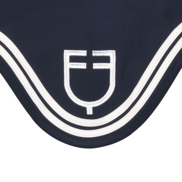 Bonnet Equestro Double Stripes en tissu technique Marine blazer / blanc Bleu marine