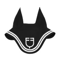 Bonnet Equestro Double Stripes en tissu technique Noir / blanc