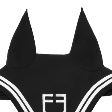 Bonnet Equestro Double Stripes en tissu technique Noir / blanc