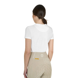 T-shirt Equestro femme Horse Palm en coton Blanc