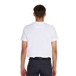 T-shirt Equestro basique homme avec inscription sur la poitrine Blanc
