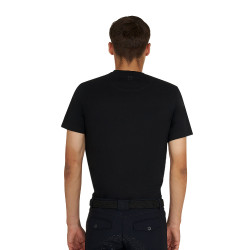 T-shirt Equestro basique homme avec logo brillant Noir / noir