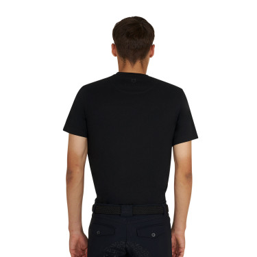 T-shirt Equestro basique homme avec logo brillant Noir / noir