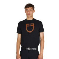 T-shirt Equestro basique homme avec logo brillant Blanc / tomate cerise