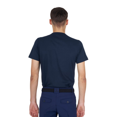T-shirt Equestro basique homme avec logo brillant Marine / marine Bleu