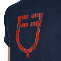 T-shirt Equestro basique homme avec logo brillant Marine / marine Bleu