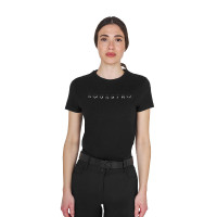 T-shirt Equestro femme en coton logo laminé Noir T-shirt Equestro femme en coton logo laminé Noir
