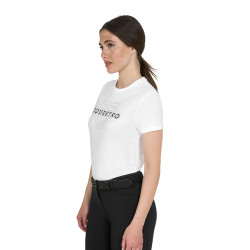 T-shirt Equestro femme Elegant en coton Blanc