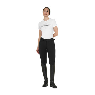 T-shirt Equestro femme Elegant en coton Blanc