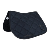 Tapis de selle de saut Equestro en tissu technique effet denim Blue denim Tapis de selle de saut Equestro en tissu technique effet denim Blue denim